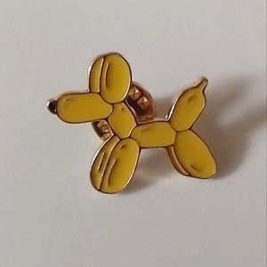 🧁 3/$30 Yellow Balloon Dog Enamel Pin NEW